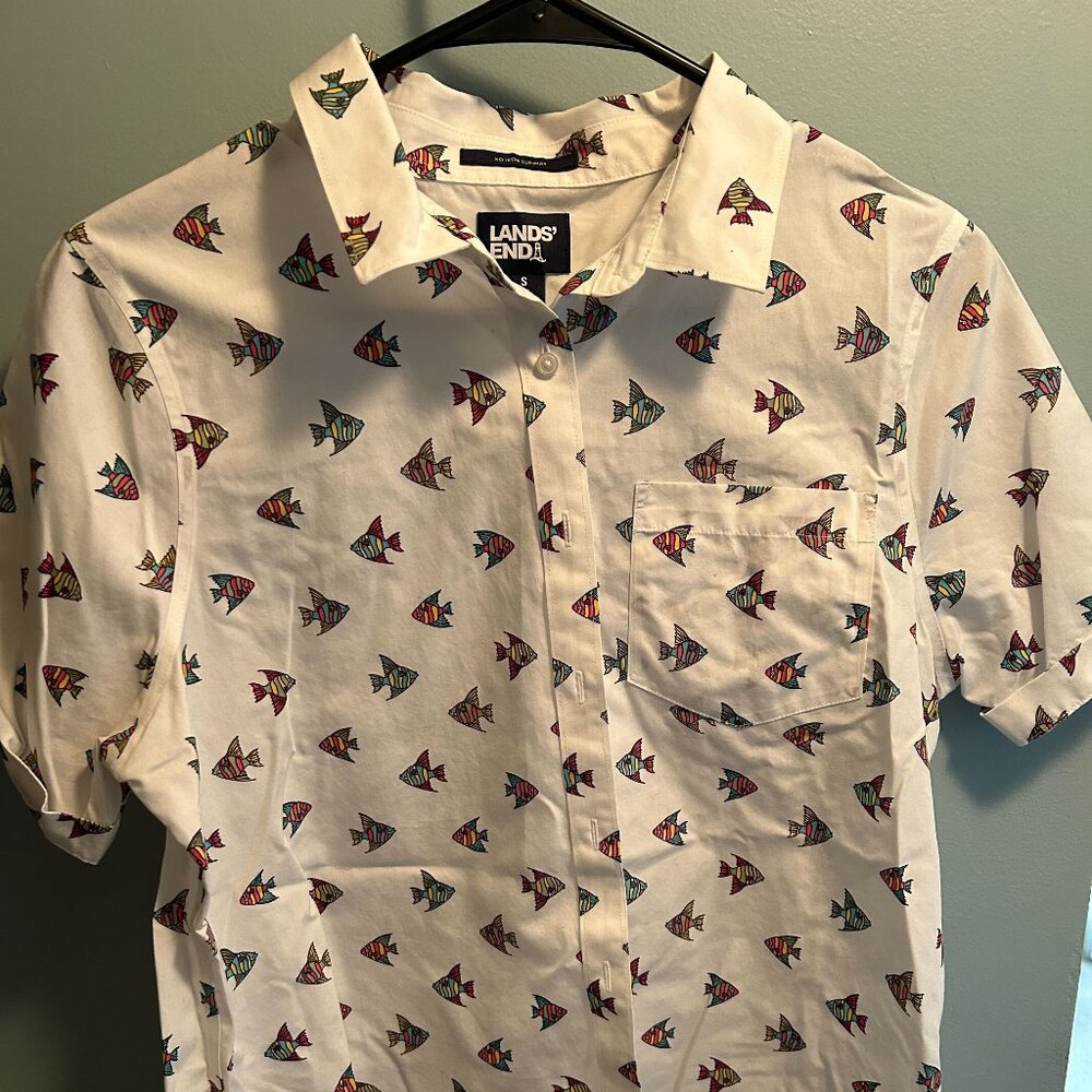 Lands End Fish Shirt
